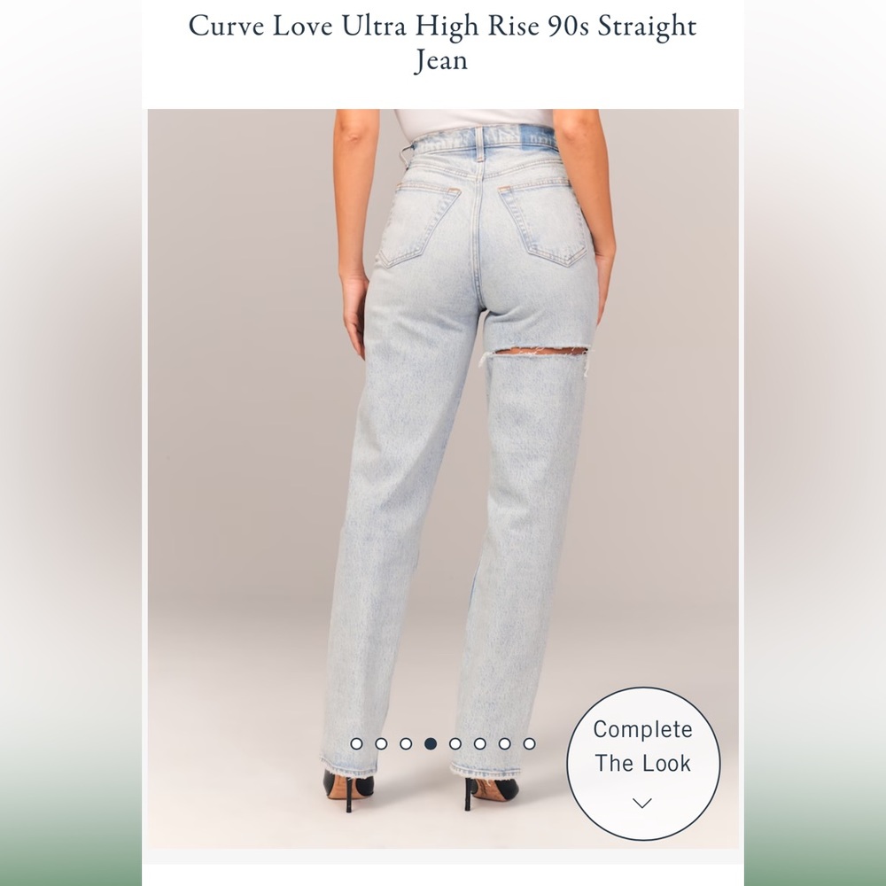 NWT Abercrombie & Fitch the 90s straight curve love jeans